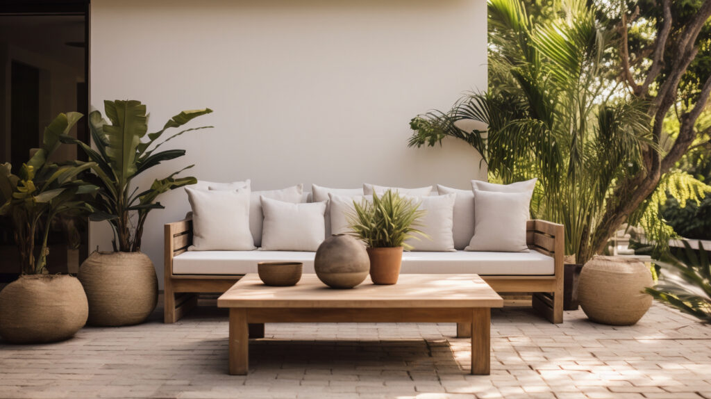 sofa living room decorated with brazilian folklore design