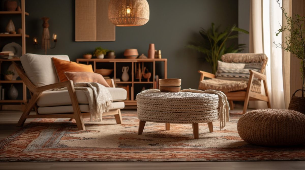 comfortable modern living room with elegant decor generated by ai