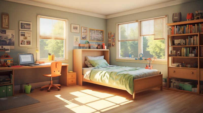 small juvenile bedroom arrangement